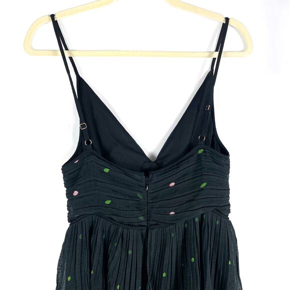 Sabina Musayev Selina Maxi Dress Black‎ Polka Dot Twisted Front Sleeveless Sz M - Picture 11 of 14